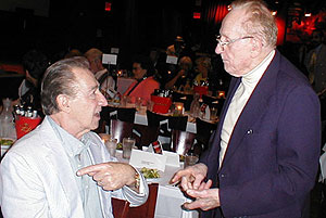 Buddy DeFranco and Les Paul at Jazz Journalists Association awards